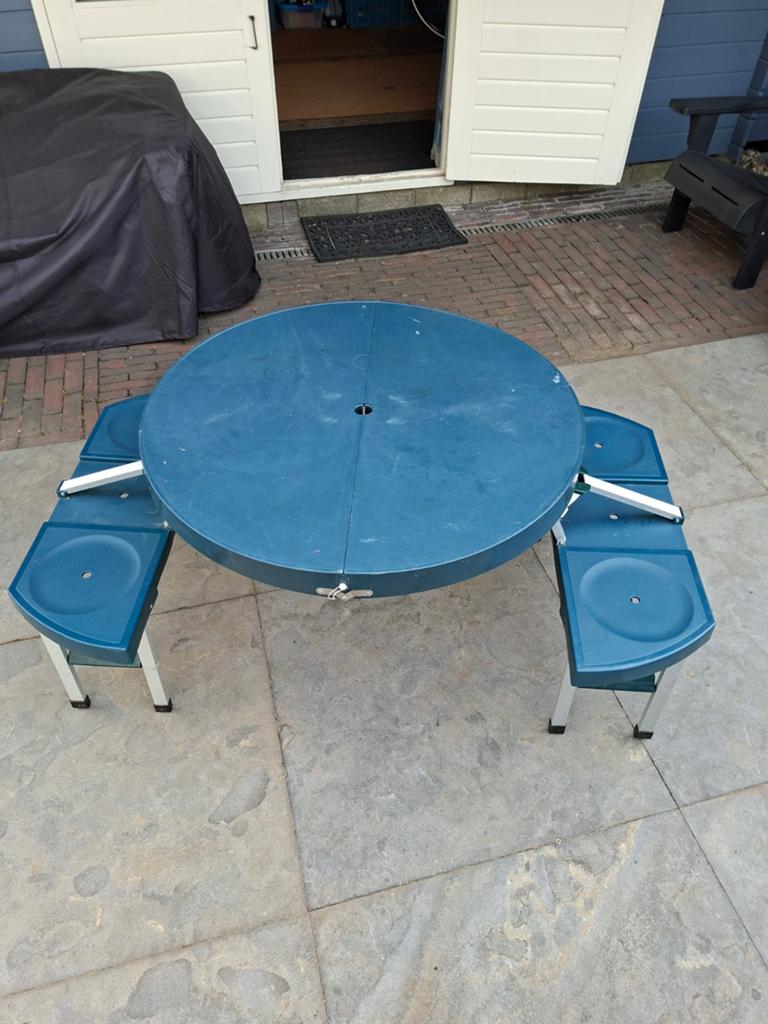 Picknicktafel opvouwbaar, Ophalen, Gebruikt, Rechthoekig, Hout