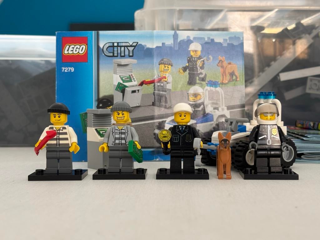 Lego City 7279 Politie Minifiguren met Accessoires, Lego, Ophalen of Verzenden, Minifiguur, Inclusief accessoires