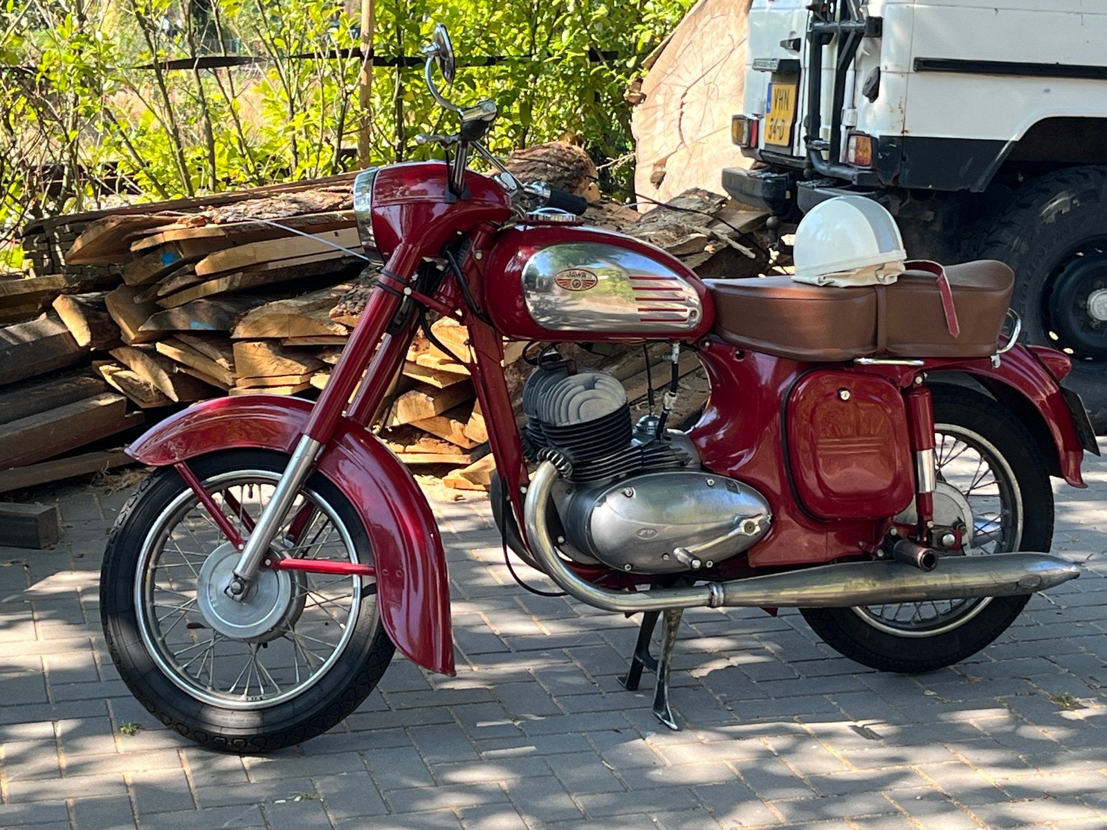 Jawa 350 twin 1958+onderdelen Inruil Kreidler RS zie foto's