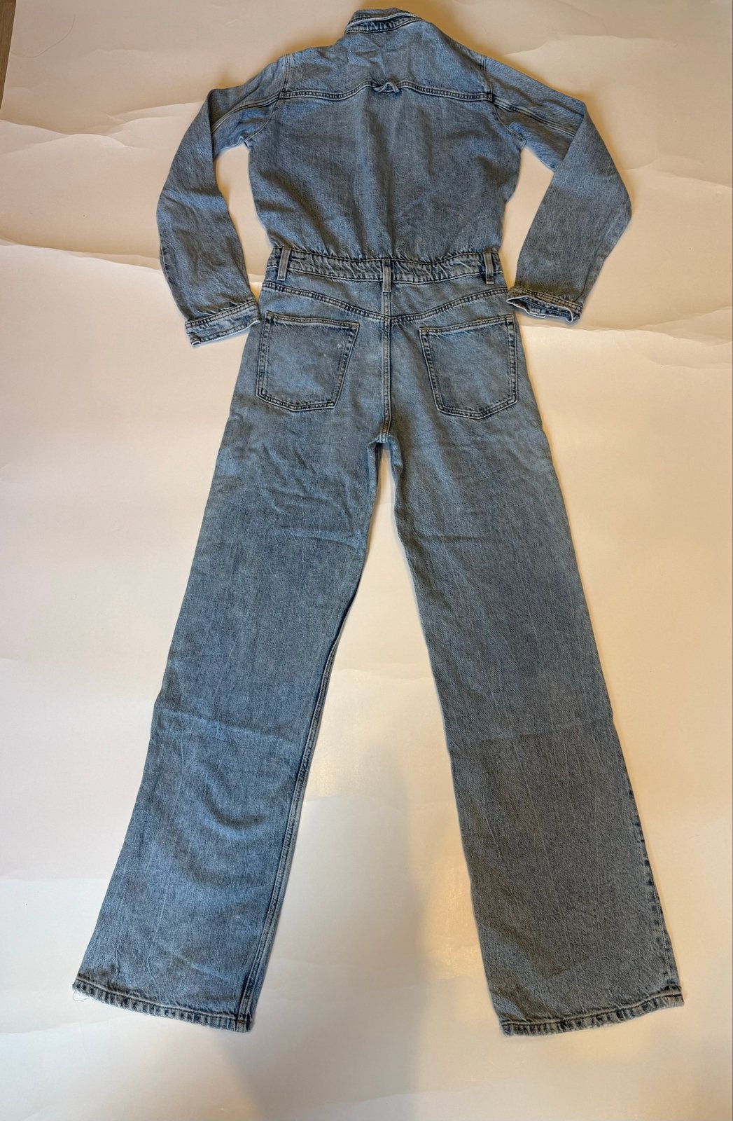 Zara denim spijkerpak jumpsuit maat M, Kleding | Dames, Ophalen of Verzenden, Zo goed als nieuw, Maat 38/40 (M), Blauw