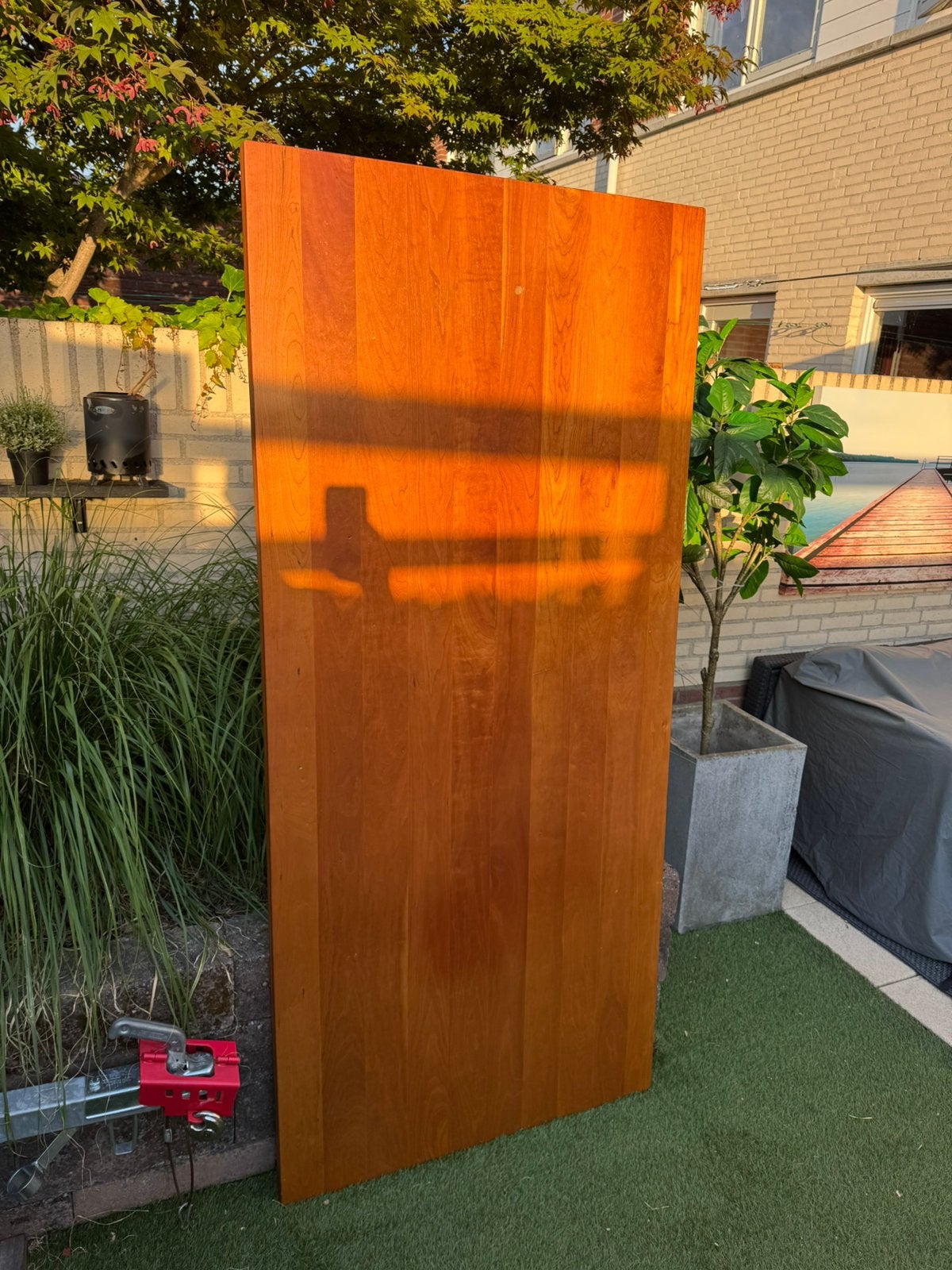 Massief hardhout paneel | 90 x 200 cm, Doe-het-zelf en Verbouw, Platen en Panelen, Ophalen, Gebruikt, Hout, 20 tot 50 mm