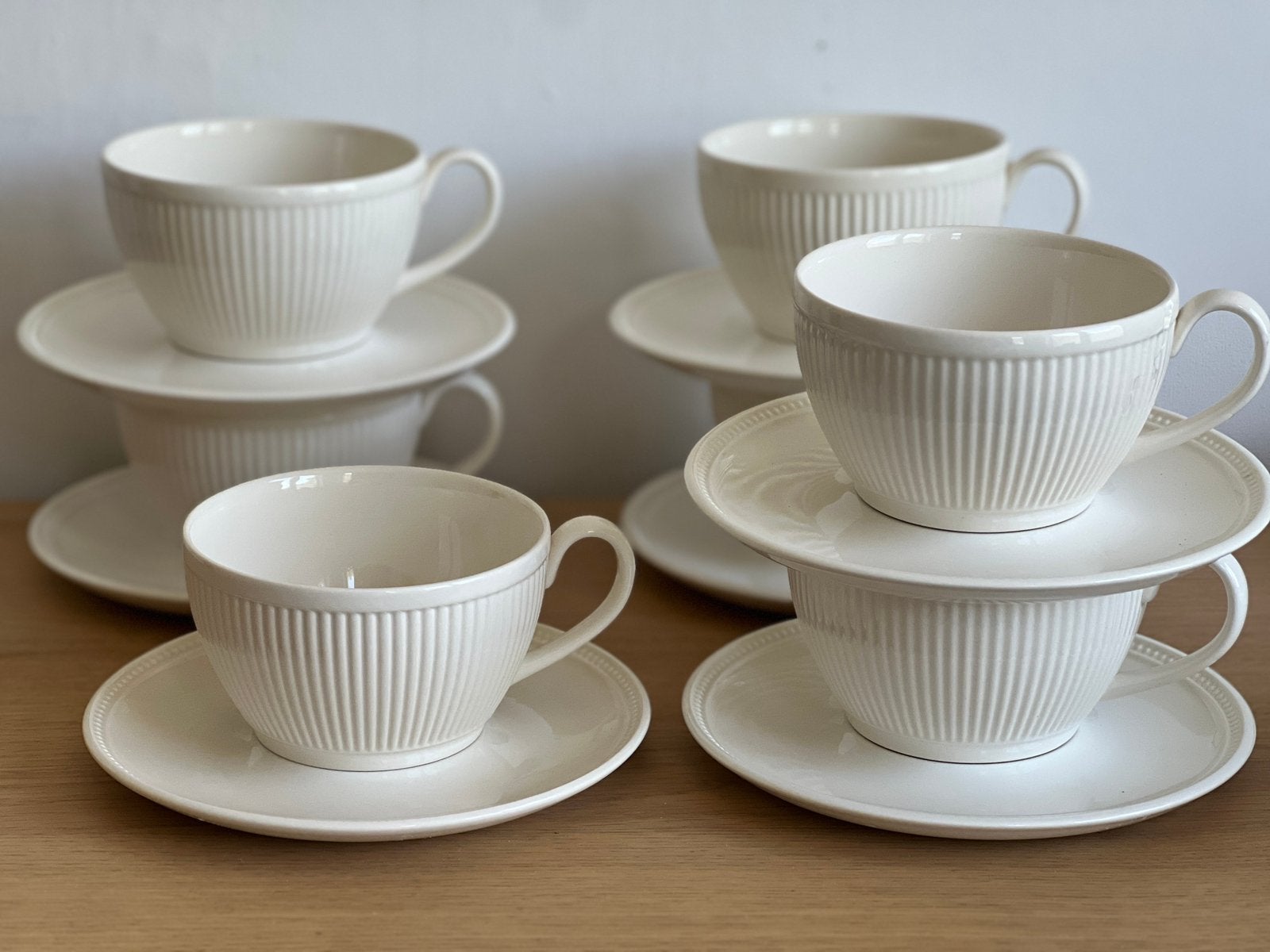 Wedgwood - Windsor - cappuccino koppen/soepkommen, Ophalen of Verzenden