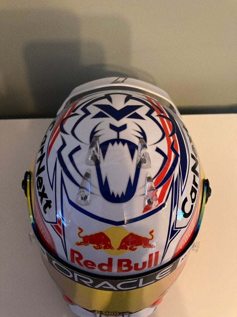 ✅ Max Verstappen 1:2 helm United States GP 2022 RB18 F1, Ophalen of Verzenden, Nieuw, Formule 1