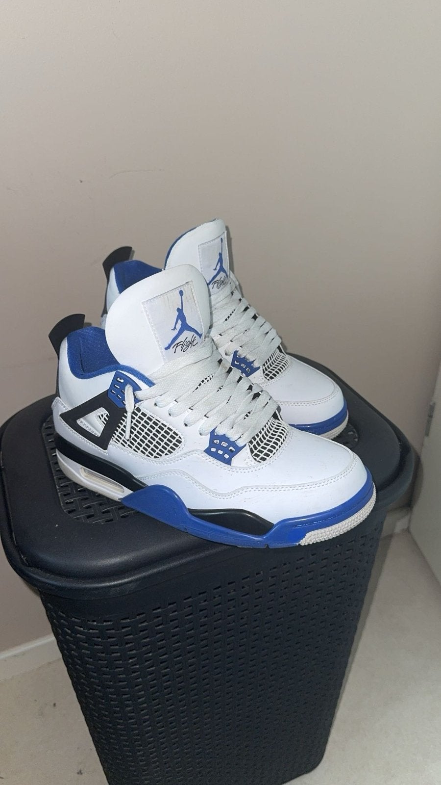 Nike Air Jordan 4 Retro Military Blue, Kleding | Heren, Schoenen, Ophalen, Zo goed als nieuw, Blauw, Sneakers of Gympen