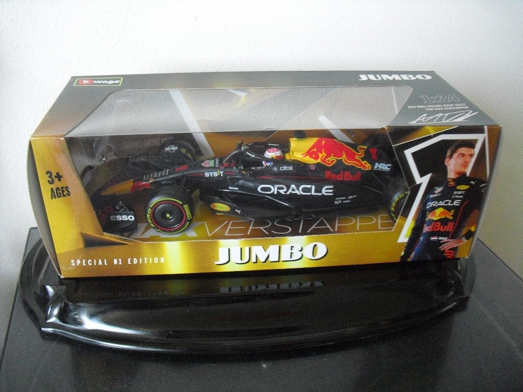 Max Verstappen modelauto Jumbo 2022 nieuw in doos, Ophalen of Verzenden, Nieuw, Auto, Bburago