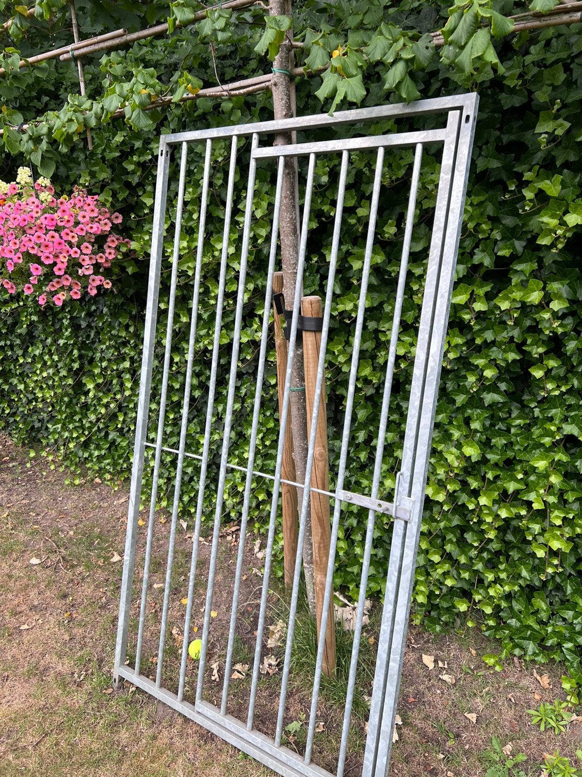 Hondenkennel hekwerk met loopdeur, Ophalen, Met poort, Spijlenhekwerk, Zo goed als nieuw