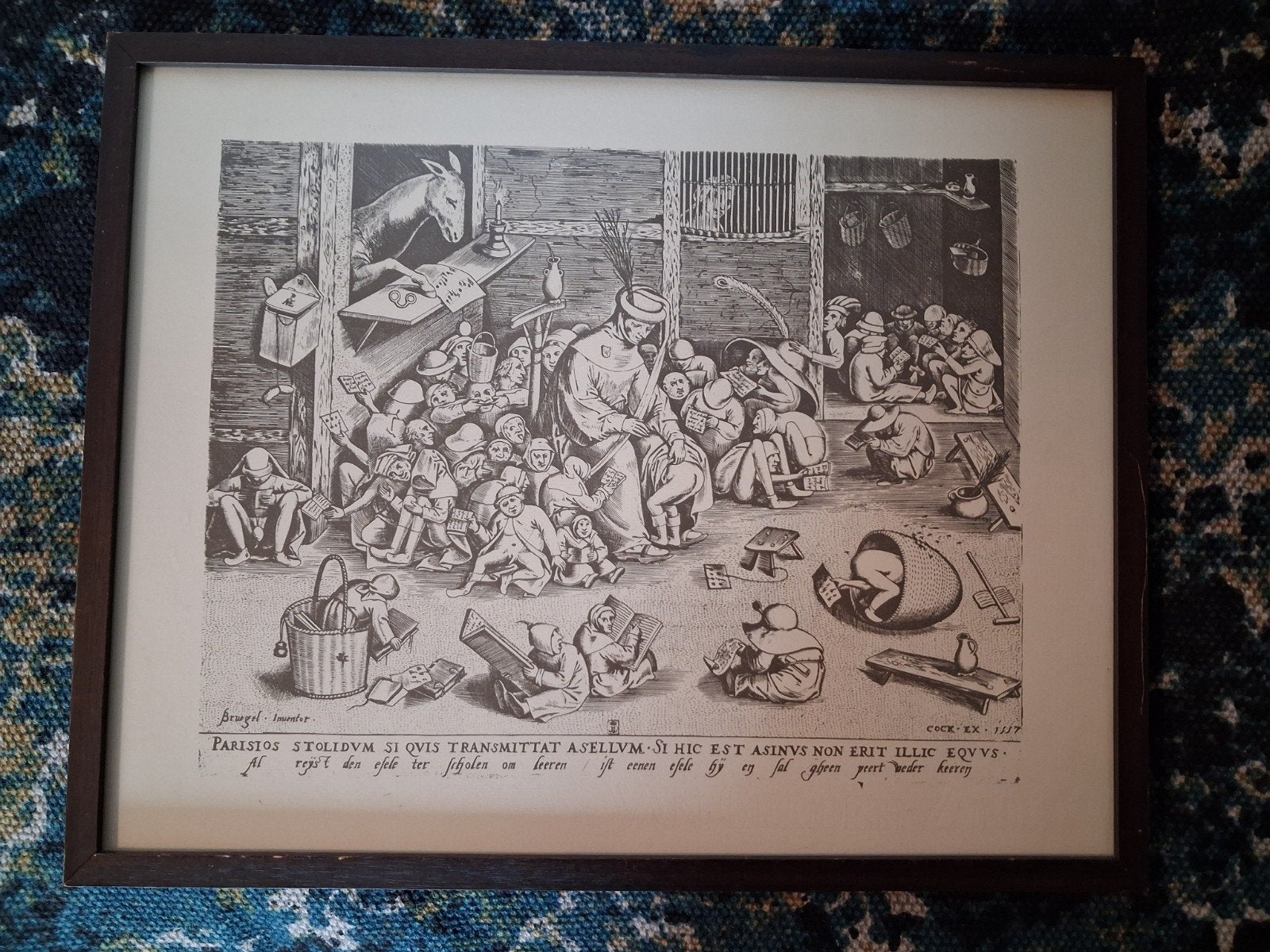 Print Pieter Bruegel, Ophalen, Dagelijks leven, Met tekst, Overige technieken