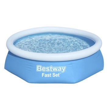 Bestway Fast Set Opzetzwembad - Rond 244x61 cm met afdekzeil, Ophalen, Rond, Zo goed als nieuw, Opzetzwembad