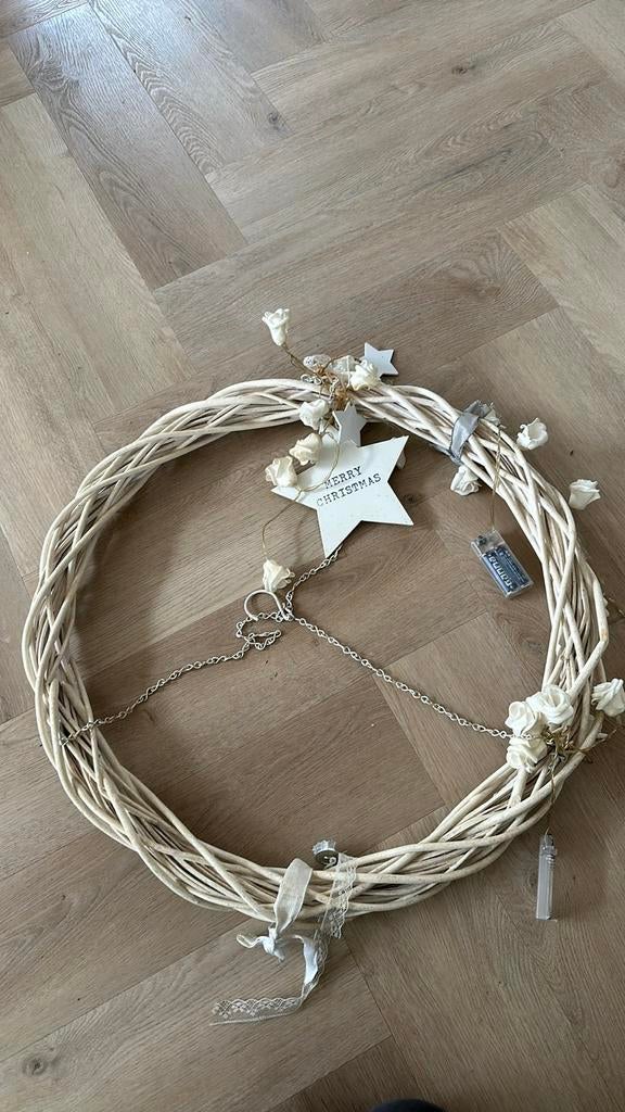 Decoratieve Kerst krans met verlichting, Diversen, Kerst, Ophalen of Verzenden, Gebruikt