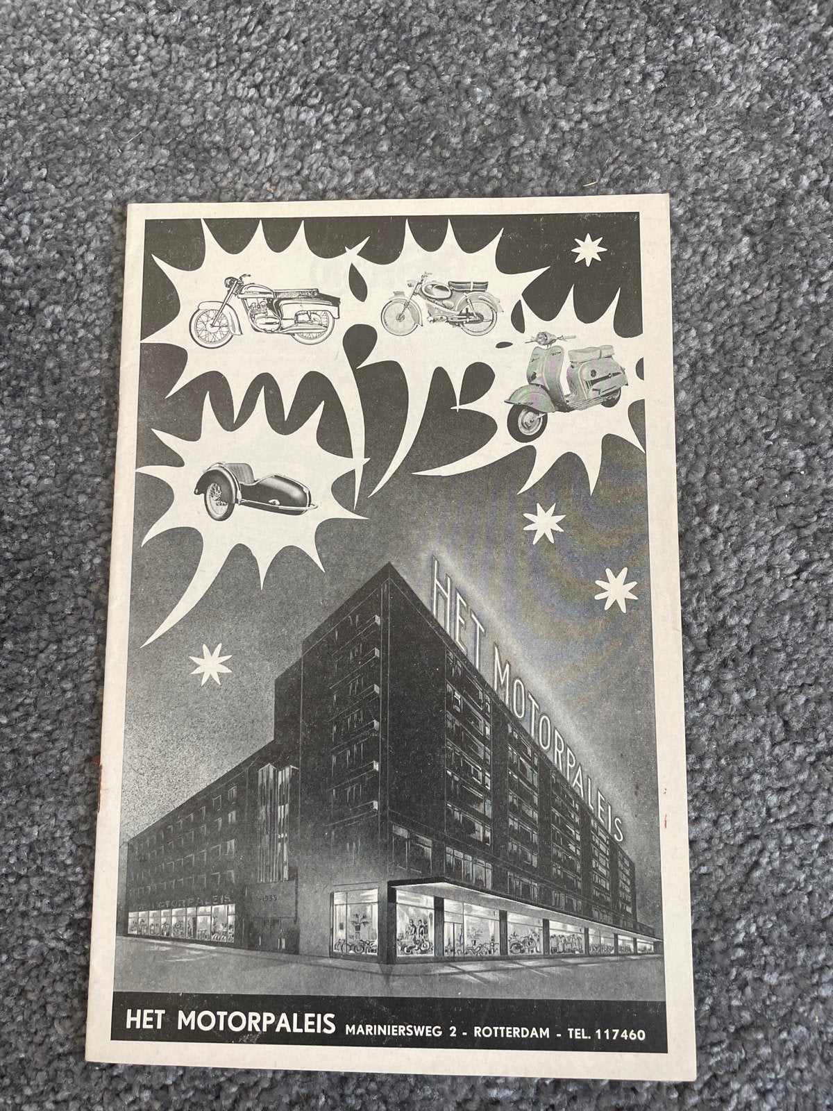 Zeldzame catalogus Het Motorpaleis Rotterdam (ca. 1959), Ophalen of Verzenden, Gelezen, Catalogus