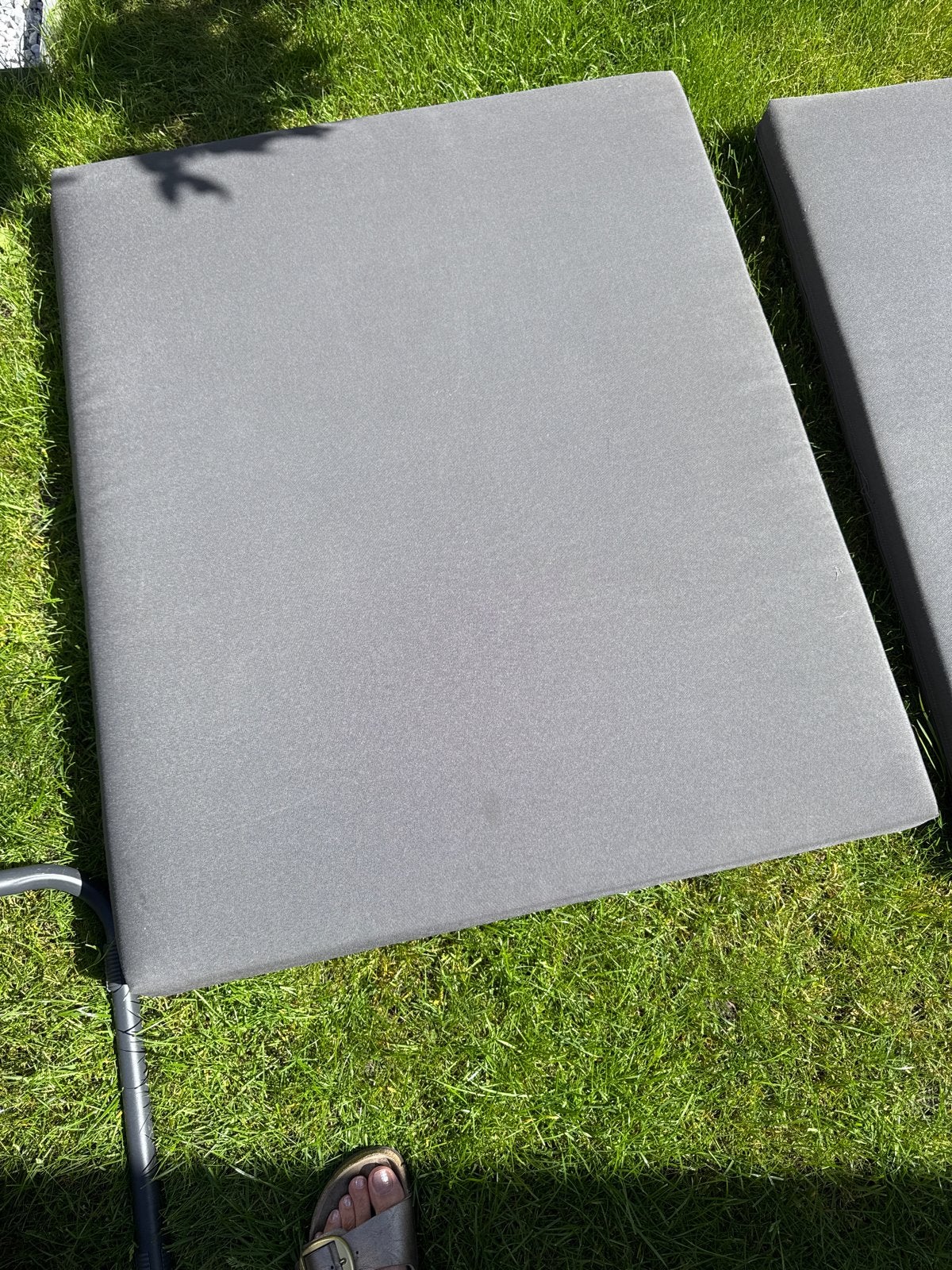 3 Antraciet Kussens voor loungebank  afmetingen  95 x 80 cm, Ophalen, Gebruikt