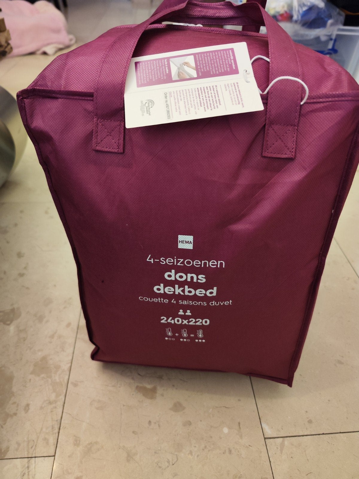 4- seizoenen Dons dekbed 240x220, Huis en Inrichting, Slaapkamer | Beddengoed, Wit, Ophalen of Verzenden, Deken of Dekbed, Nieuw