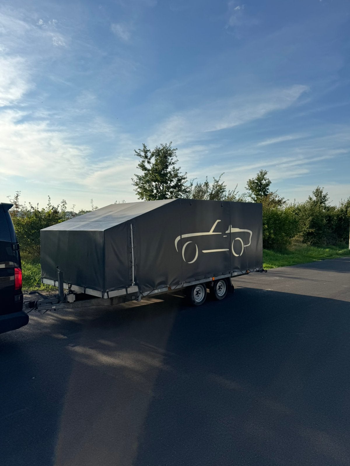 Autotrailer kantelbaar met huivel, Ophalen, Zo goed als nieuw
