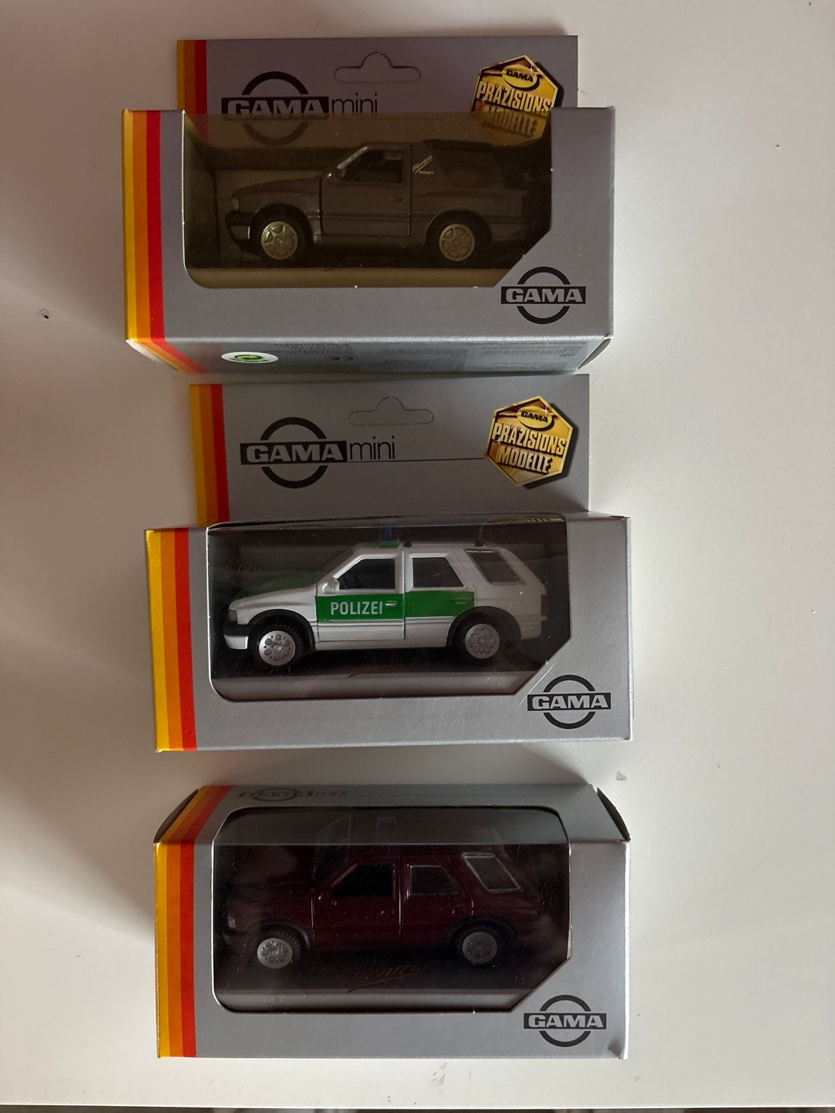 GAMA Mini Opel Frontera Modelauto's - Set van 3, Ophalen of Verzenden, Nieuw