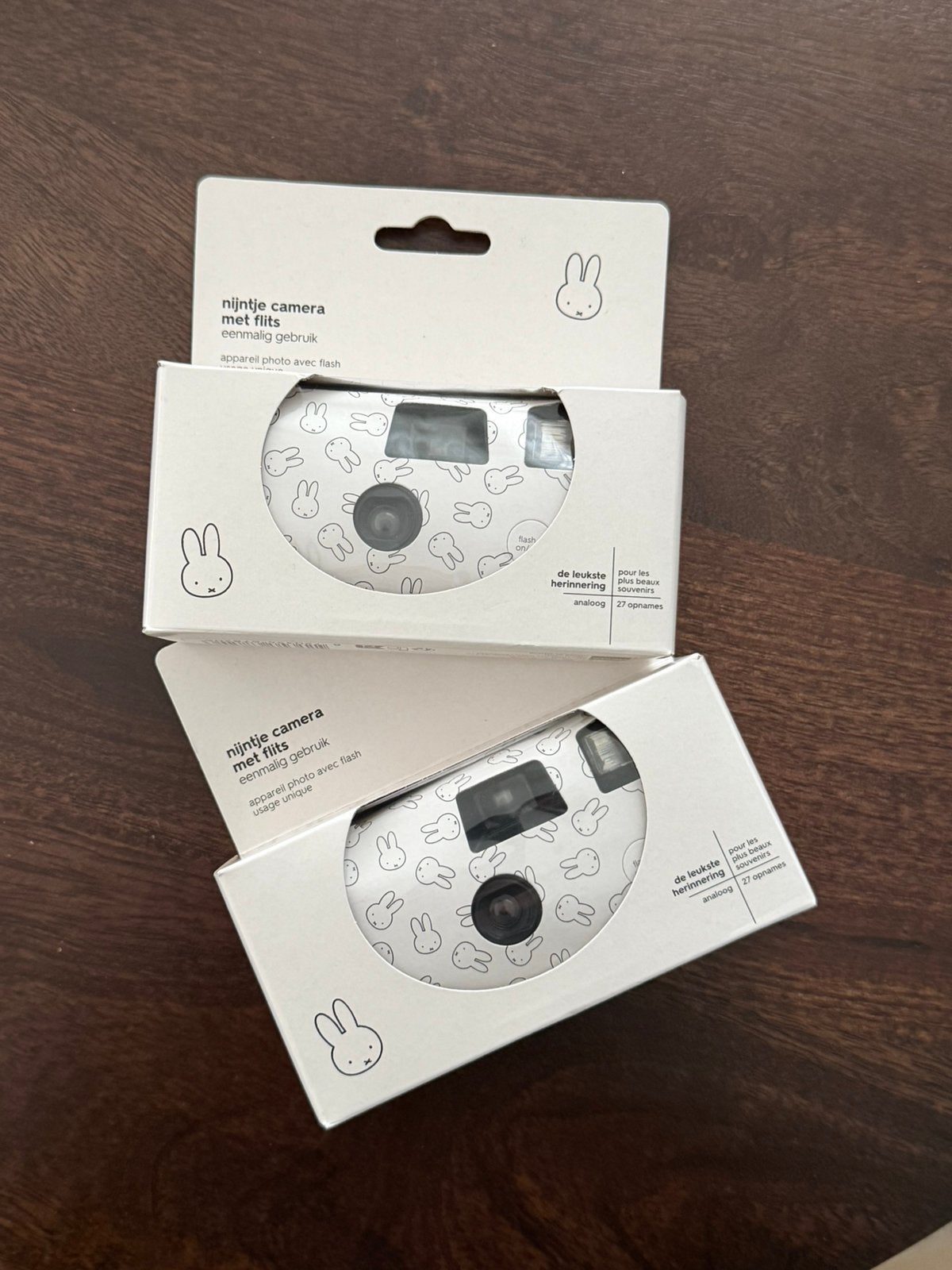 2x wegwerp camera met flits Nijntje, Ophalen of Verzenden, Nieuw, Compact, Overige Merken