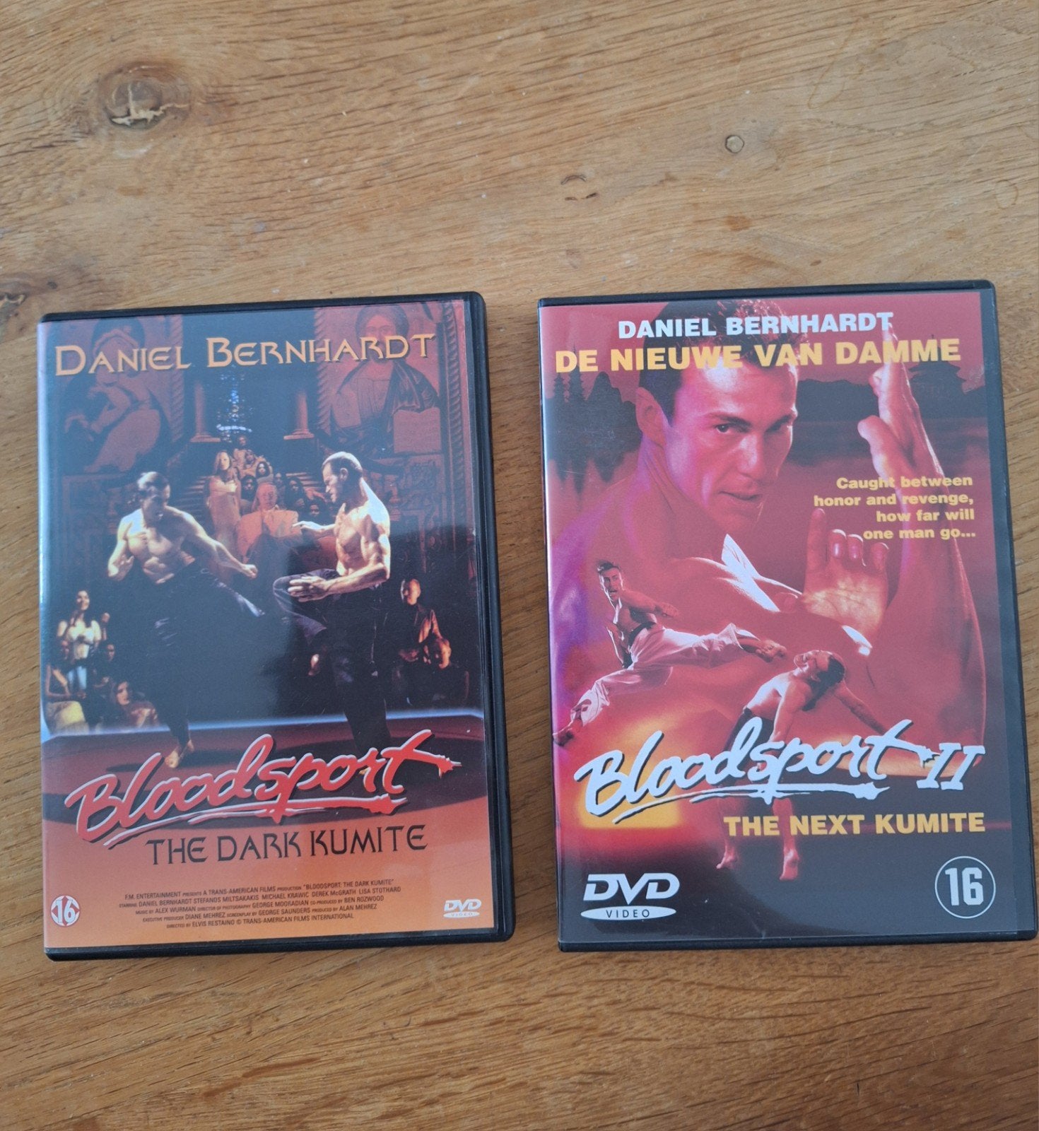 dvd Bloodsport 1 en 2 met Daniel Bernhardt, Engels, Vanaf 16 jaar, Nederlands, Ophalen of Verzenden