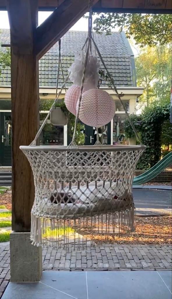 Macramé babyhangwieg - comfortabel, Kinderen en Baby's, Babywiegjes en Ledikanten, Ophalen of Verzenden, Zo goed als nieuw, Wieg