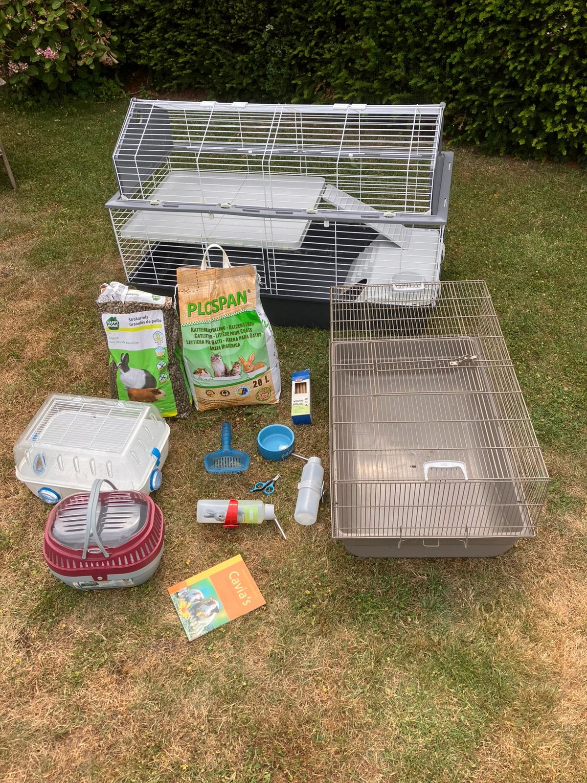 Grote + kleinere caviakooi plus div toebehoren boekje etc, Ophalen, Kooi, 60 tot 90 cm, Konijn
