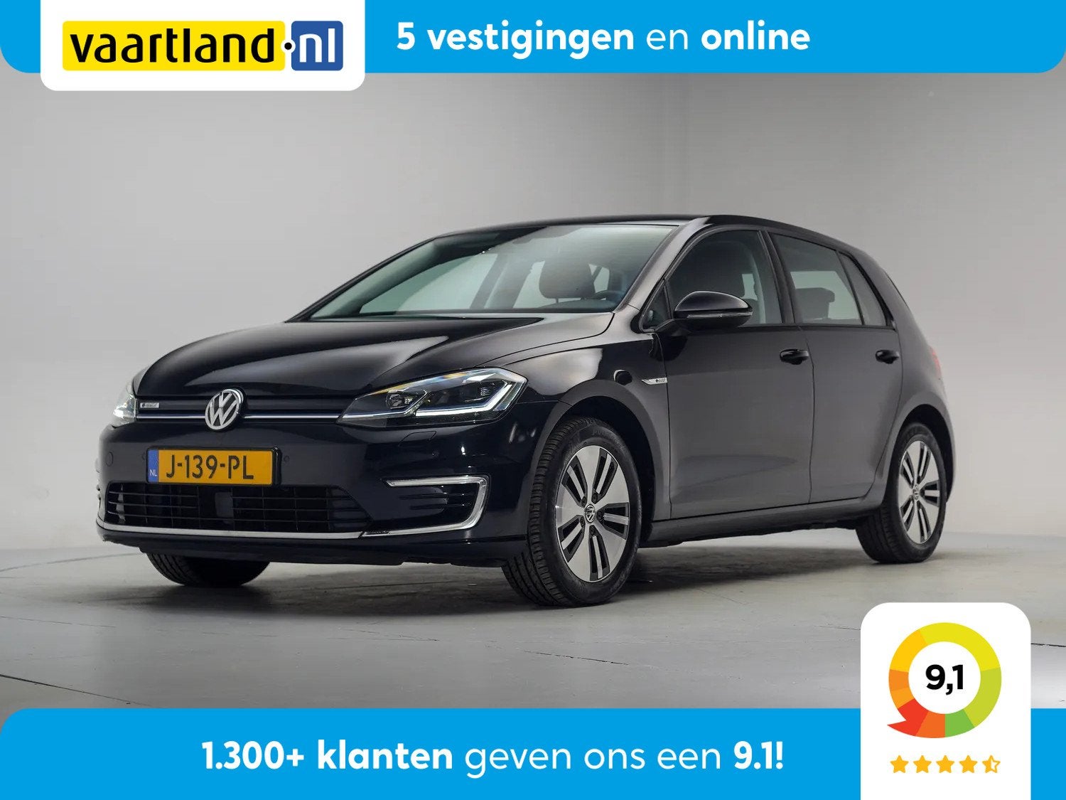 Volkswagen e-Golf E-DITION [ LED Trekhaak Stoelverwarming Ap, Automaat, Gebruikt, Zwart, Origineel Nederlands