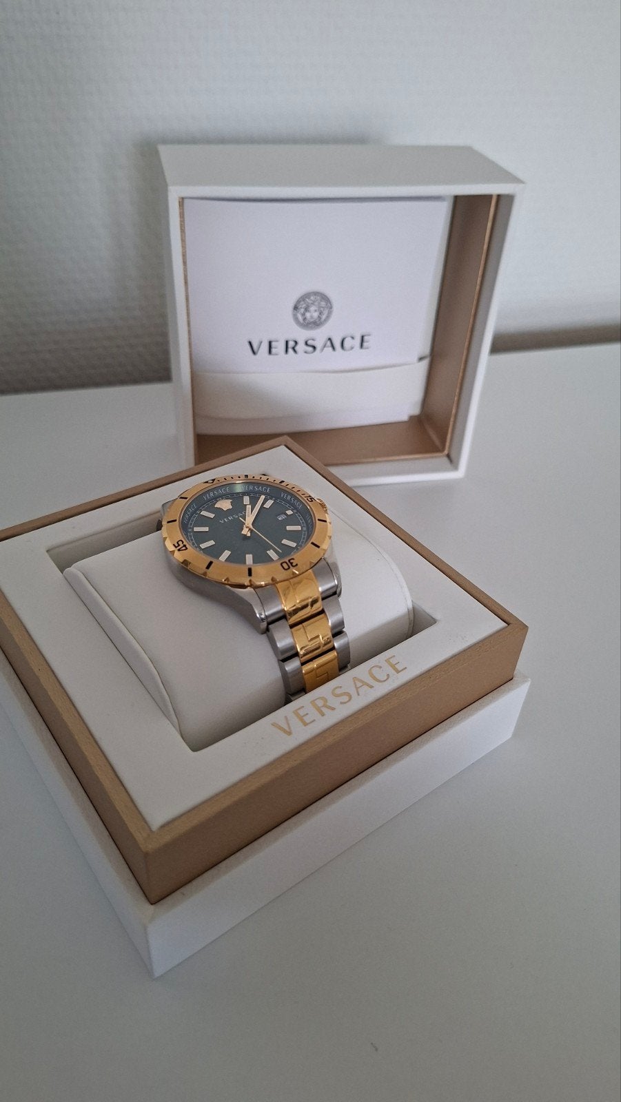 VERSACE VE3A00720 Hellenyium heren horloge 42 mm, Ophalen of Verzenden, Zo goed als nieuw, Staal, Overige merken