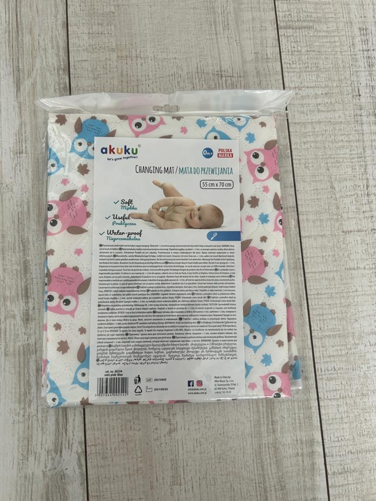 Akuku Aankleedkussen Uilenprint - Zacht & Waterdicht, Ophalen of Verzenden, Nieuw