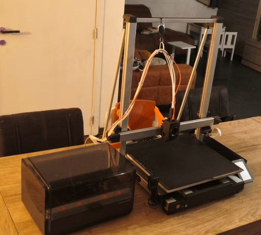anycubic kobra 3 max COMBO 3d printer, Ophalen, Ingebouwde Wi-Fi, Zo goed als nieuw, Filament
