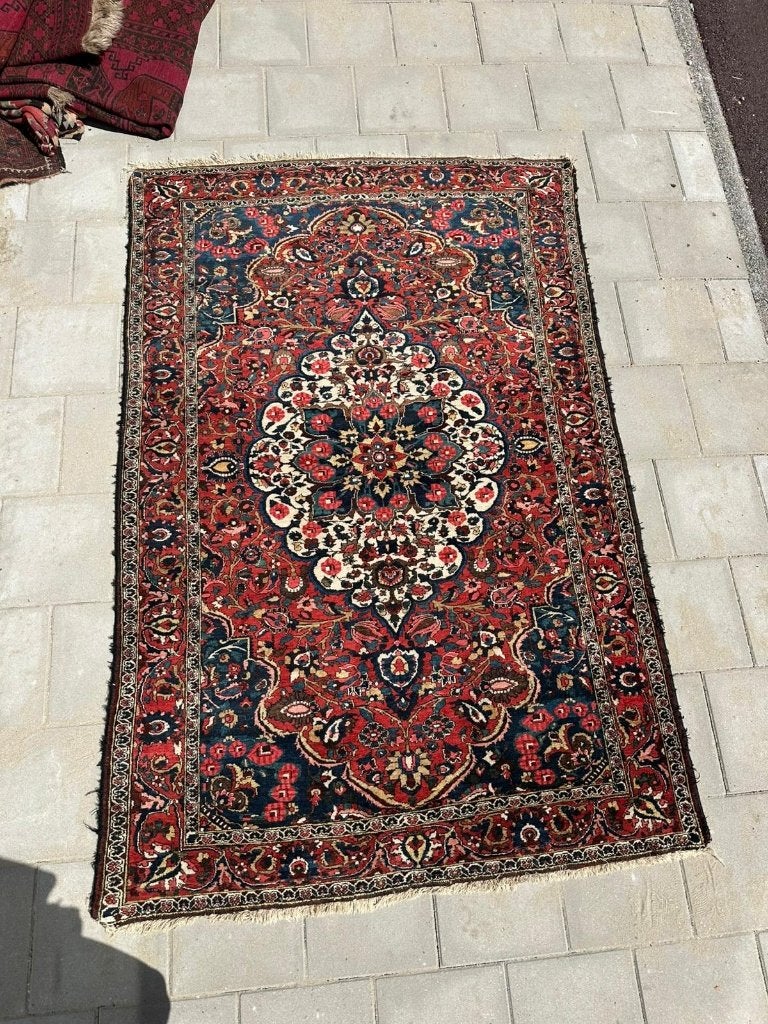 Uniek Bakhtiar tapijt – 215  142 cm – Perzische traditie, Gebruikt, 100 tot 150 cm, Ophalen of Verzenden, NA