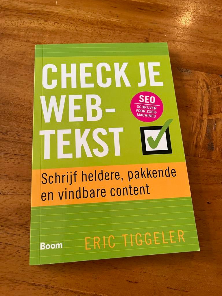 Check je webtekst: SEO schrijven voor zoekmachines, Ophalen of Verzenden, Zo goed als nieuw, Internet of Webdesign