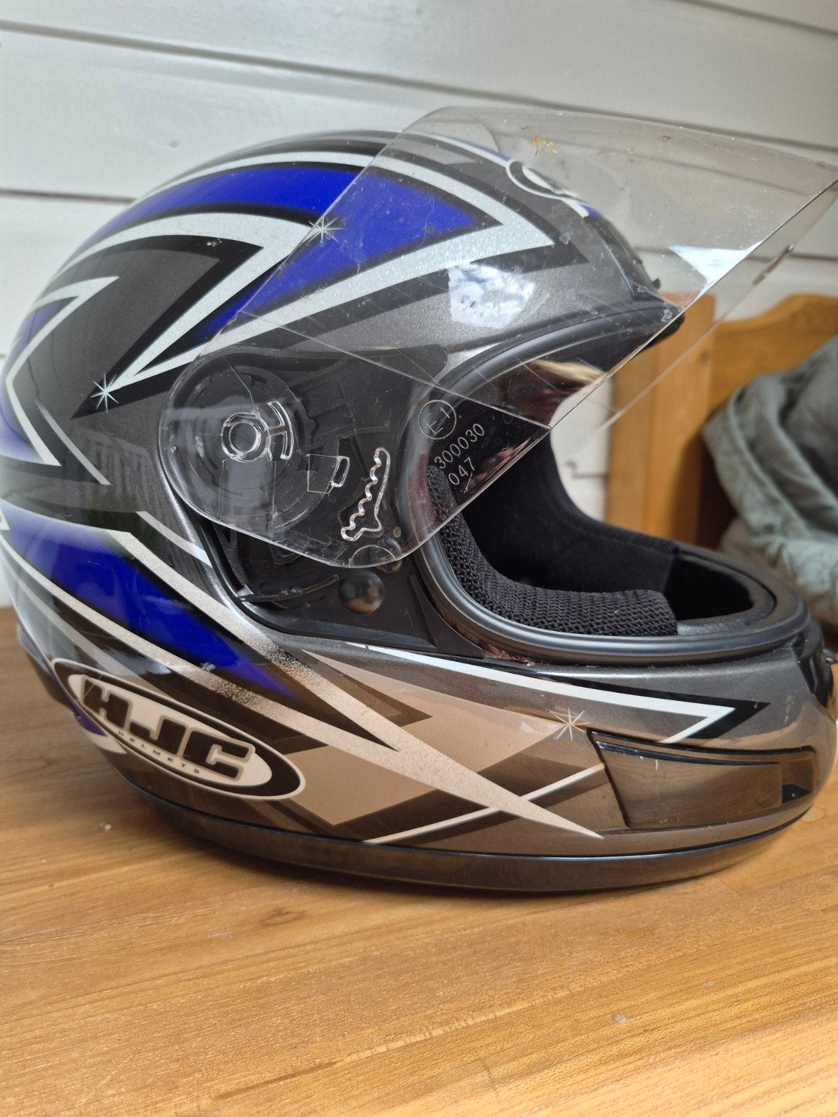 HJC Integraalhelm Maat XXL - Blauw/Zilver/Zwart Design, Ophalen, HJC, Tweedehands, XXL