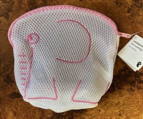 Leuk, wit waszakje met roze olifant, Huis en Inrichting, Badkamer | Badtextiel en Accessoires, Ophalen of Verzenden, Nieuw, Wit
