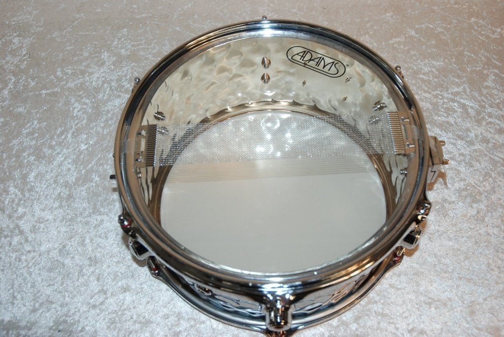 Adams 8000 snare hammered steel Dpresent 12x5,5 inch, Gebruikt, ., Drums of Percussie, Ophalen of Verzenden