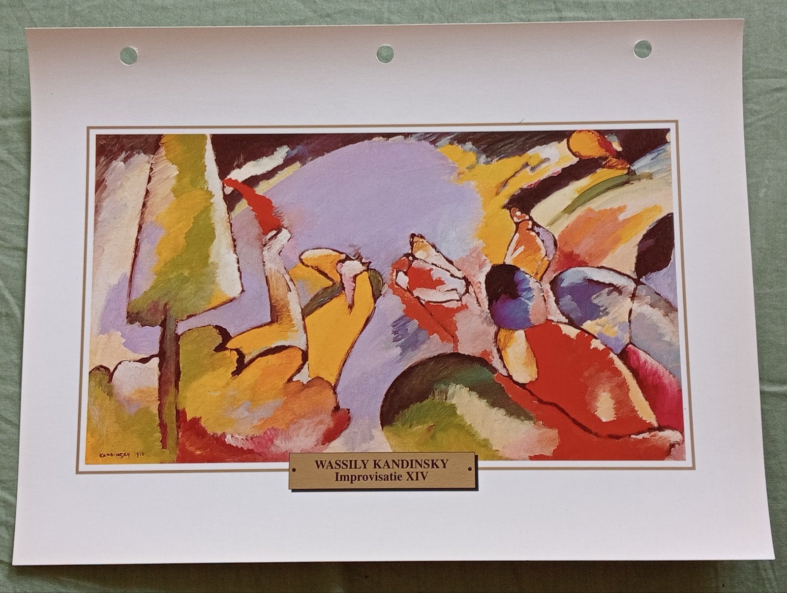 Wassily Kandinsky Improvisatie XIV print 1995, Verzamelen, Ophalen of Verzenden