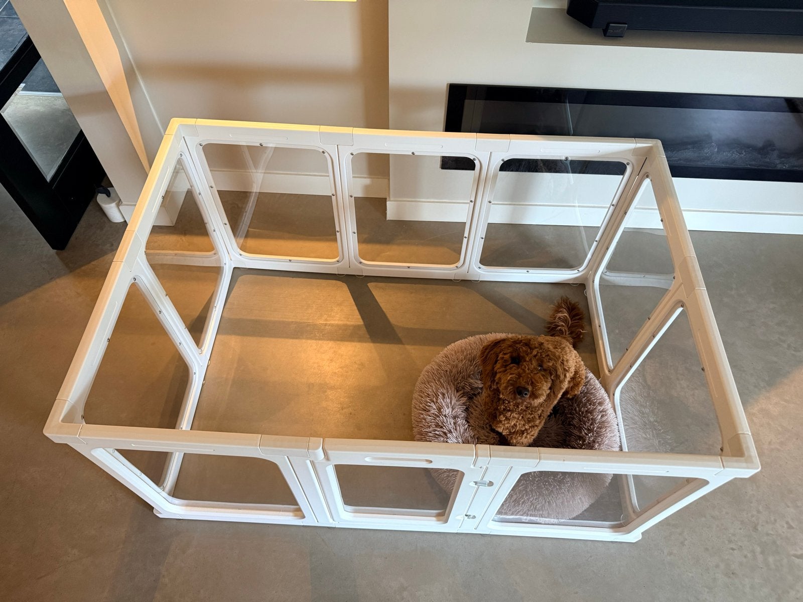 Witte Puppy Playren (Zo goed als nieuw!), Dieren en Toebehoren, Hondenbenches, Ophalen, Zo goed als nieuw