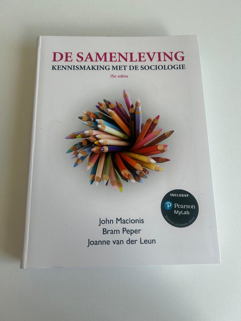 De samenleving: Kennismaking met de sociologie, 15e editie, Boeken, Ophalen, Pearson, Gamma, WO