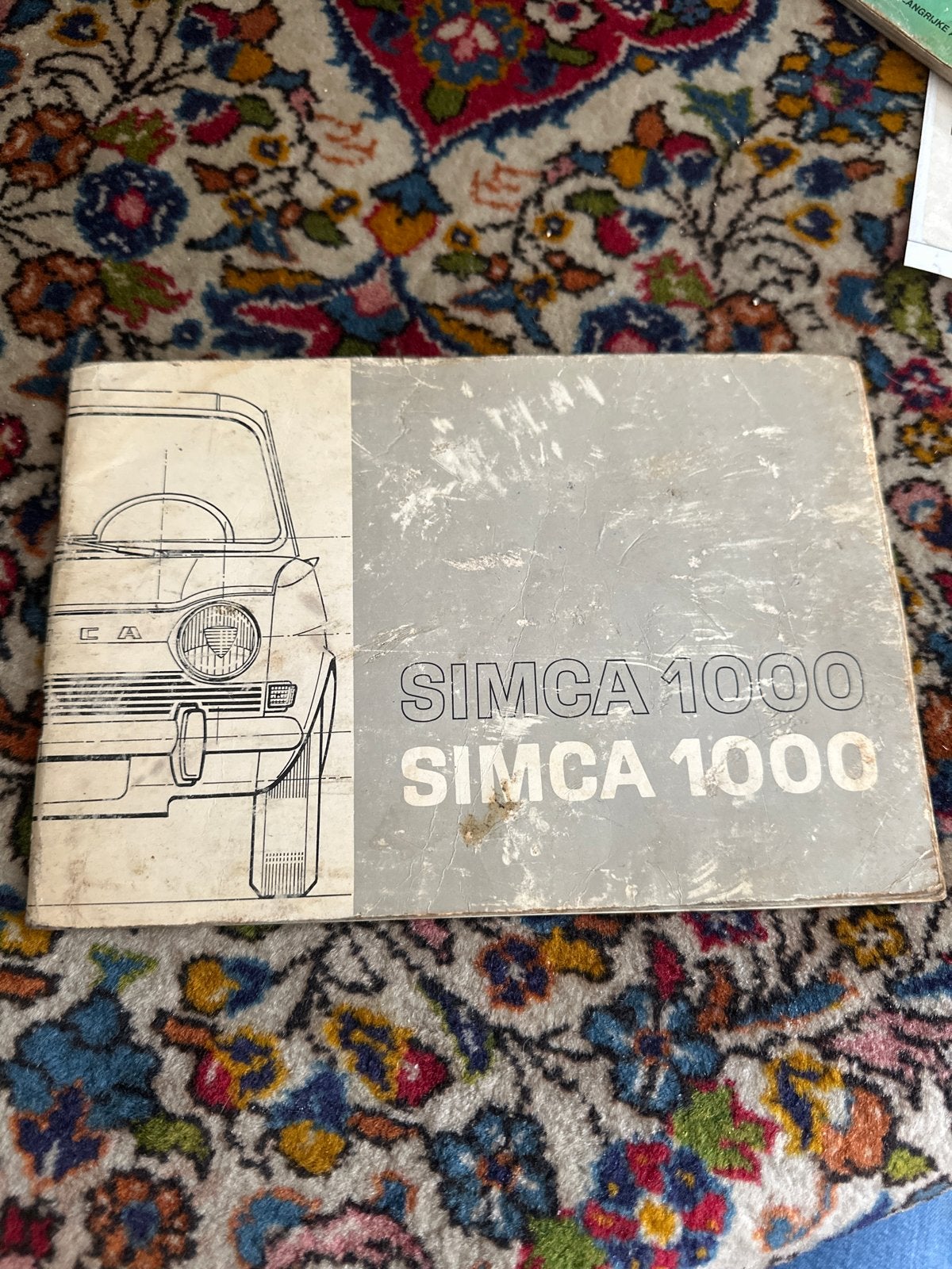 Simca 1000 Handleiding - Origineel en Zeldzaam, Auto diversen, Ophalen of Verzenden