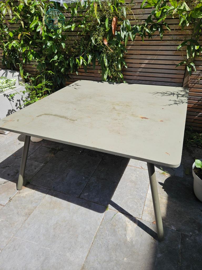 Fermob tuintafel 140x140 - Vierkant, Ophalen, Gebruikt, Vierkant, Metaal