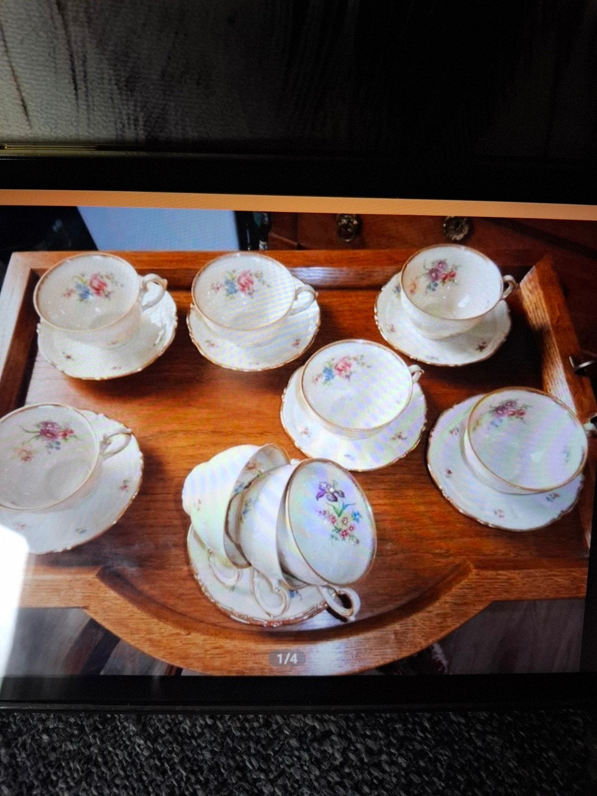 9 Antieke Germany kopjes puntgaaf, Antiek en Kunst, Curiosa en Brocante, Ophalen