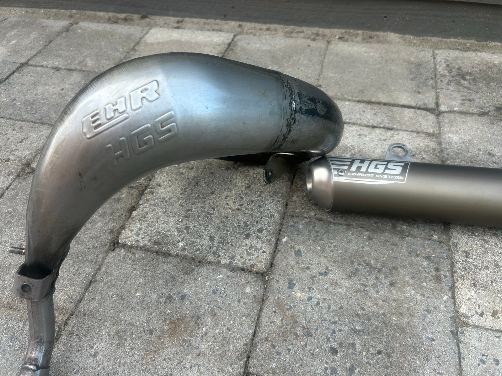 HGS uitlaat en demper 65cc voor ktm,gas gas, husqvarna, Ophalen of Verzenden, Gebruikt