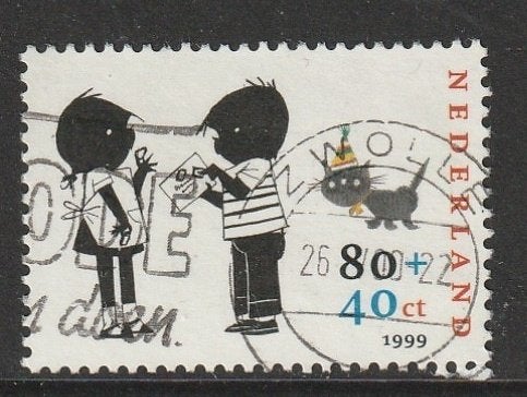 Nederland 1999 1854 Kind, Jip & Janneke, Gest Zwolle, Postzegels en Munten, Ophalen of Verzenden, Na 1940, Gestempeld