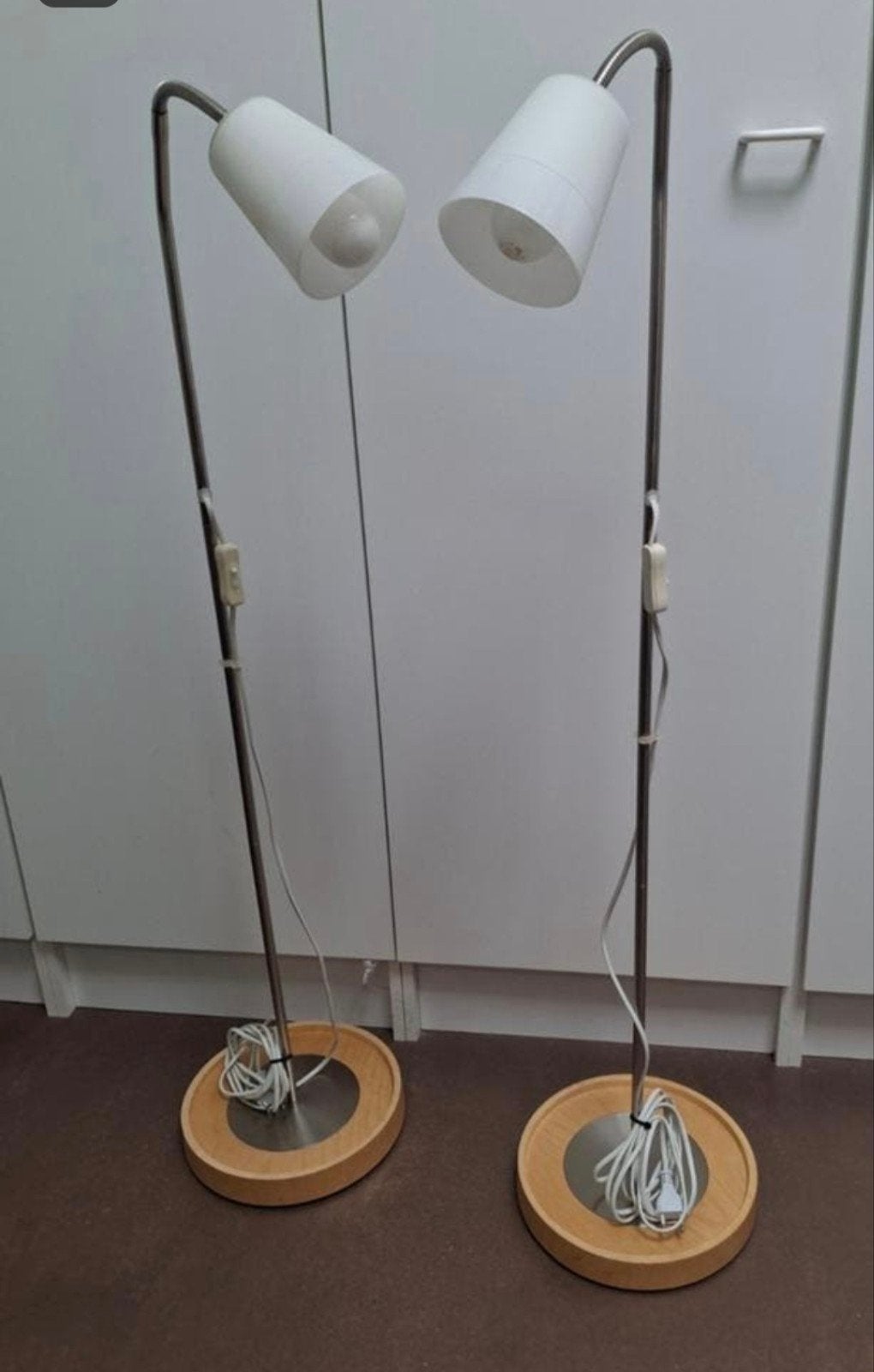 2 Ikea Basisk vintage vloerlampen., Ophalen of Verzenden, Zo goed als nieuw