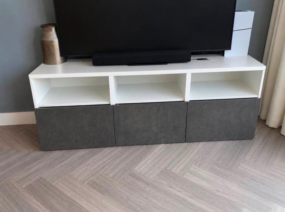 TV-meubel met betonlook lades, Ophalen, Gebruikt