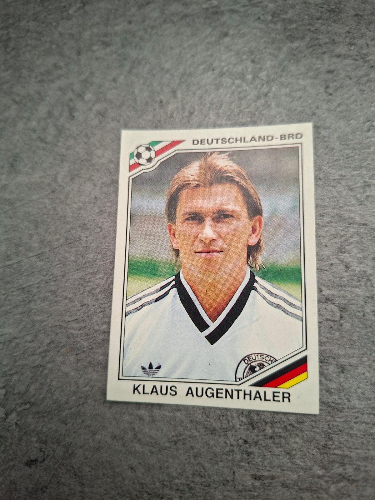 Panini sticker WK 86 Mexico. Klaus Augenthaler Duitsland BRD, Ophalen of Verzenden, Zo goed als nieuw, Sticker
