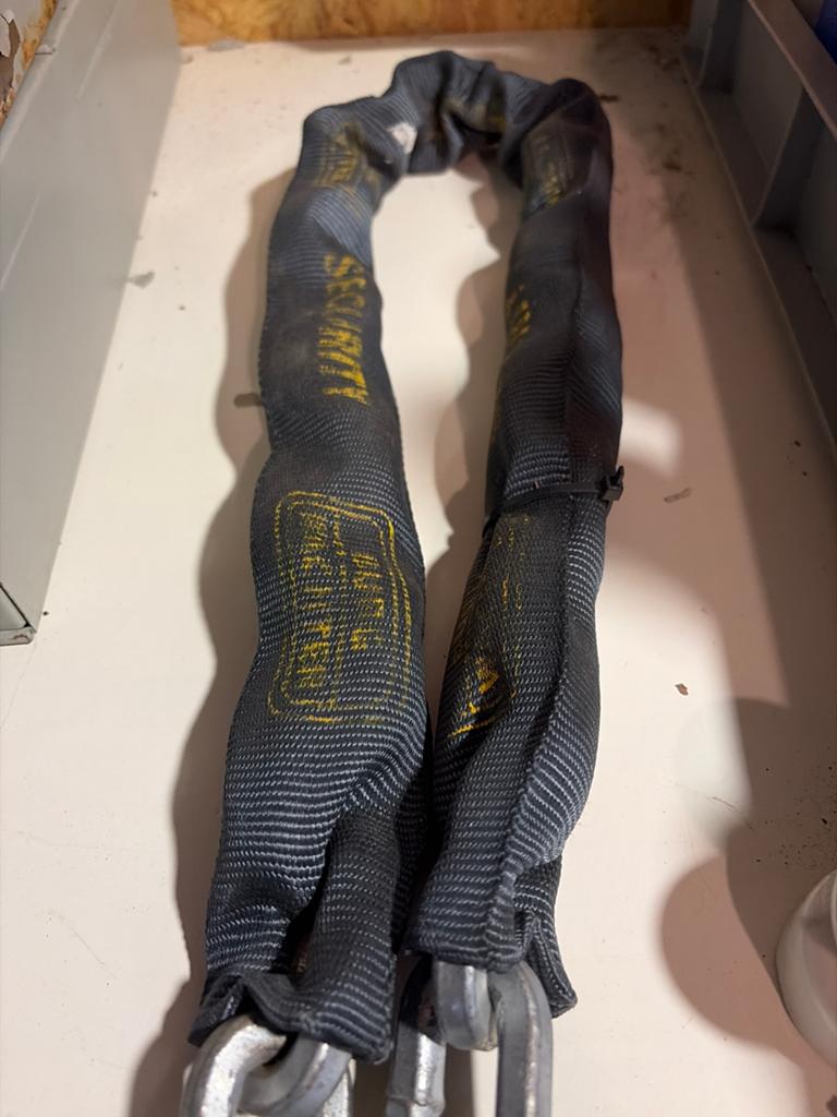 Burg-Wächter Geharde vierkante ketting met textielcoating, Ophalen of Verzenden, Zo goed als nieuw, Kettingslot