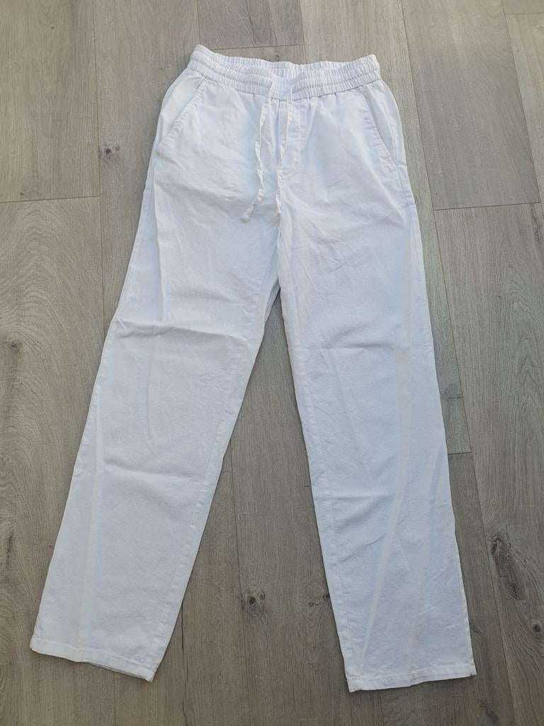 Mooie witte zomerbroek heren Only & Sons maat XS, Wit, Ophalen of Verzenden, Zo goed als nieuw, Maat 46 (S) of kleiner