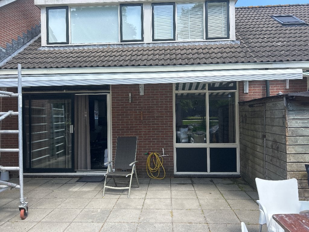Zonnescherm 7mtr/2,5mtr elektr, Ophalen, Gebruikt, 450 cm of meer, Elektrisch