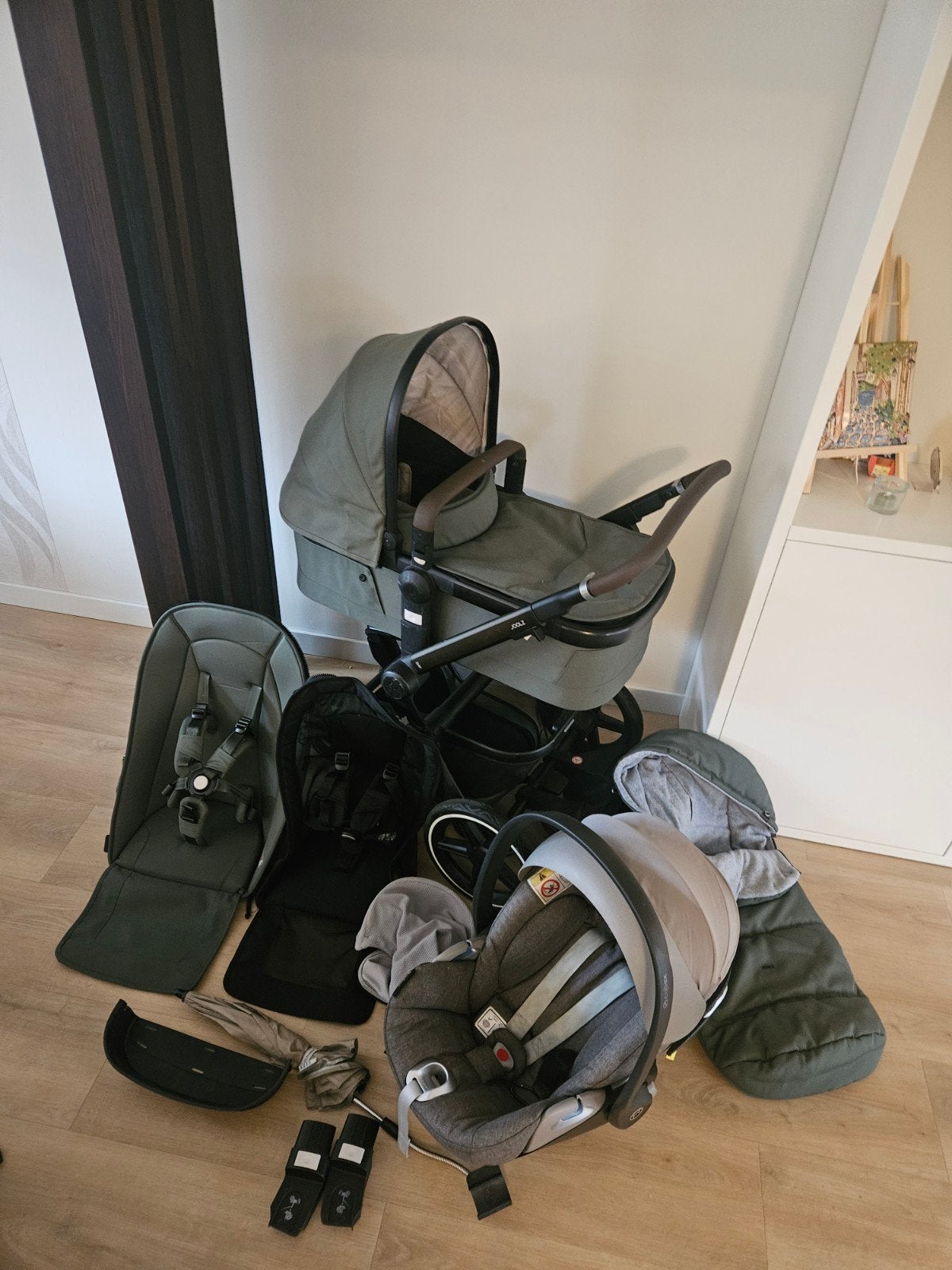 Joolz Day kinderwagen + reiswieg + Cybex autostoel, Verstelbare rugleuning, 0 t/m 13 kg, Ophalen, Overige merken