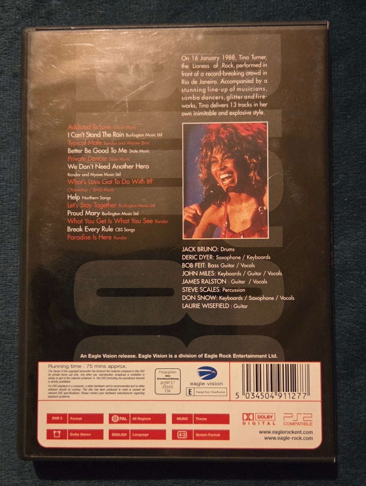 Tina Turner: Rio '88 Live Concert -  DVD, Alle leeftijden, Ophalen of Verzenden, Zo goed als nieuw, Muziek en Concerten