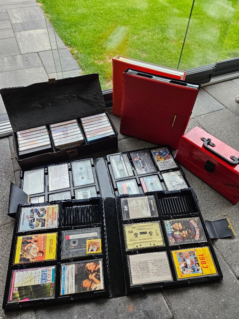 Cassettebandjes opbergdoos 6 stuks met bandjes, Cd's en Dvd's, Gebruikt, Overige genres, Ophalen of Verzenden, Met bewaardoos, rek of koffer