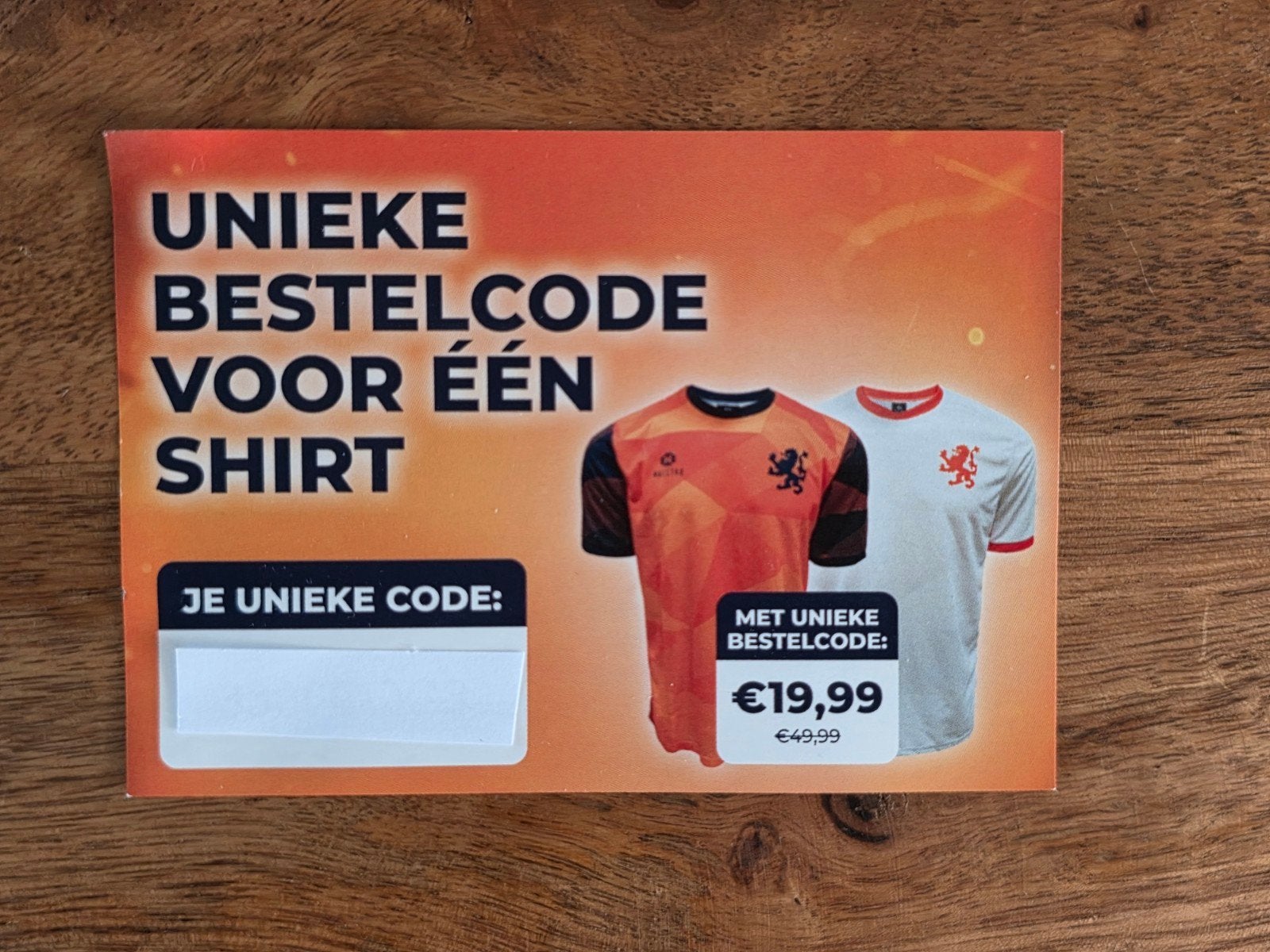 JUMBO WK shirt - Bestelcode 1 gepersonaliseerd shirt 🧡🌞, Jumbo, Ophalen of Verzenden