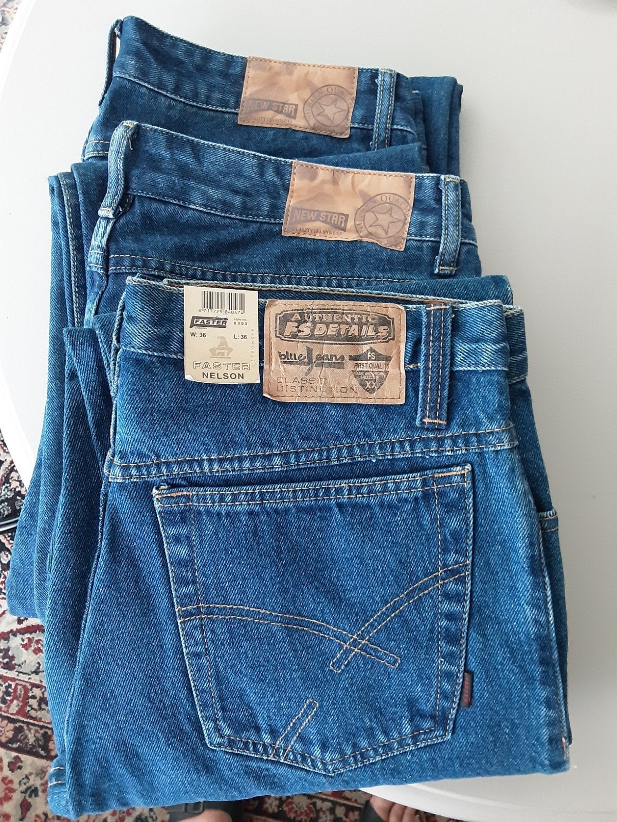spijkerbroek, Ophalen of Verzenden, Nieuw, Blauw, W36 - W38 (confectie 52/54)